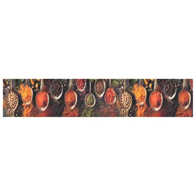 Produktbild von vidaXL Küchenteppich Waschbar Löffel & Gewürze 60x300 cm Samt