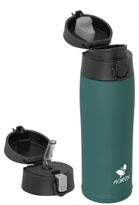Produktbild von Trinkflasche Edelstahl 500ml AORIN, Isolierflasche, BPA-frei, auslaufsicher
