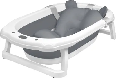 Tappetino Da Bagno In Spugna Per Neonati – Supporto Antiscivolo 3 Punti, Morbido E Traspirante, 50,5x29x8 Cm