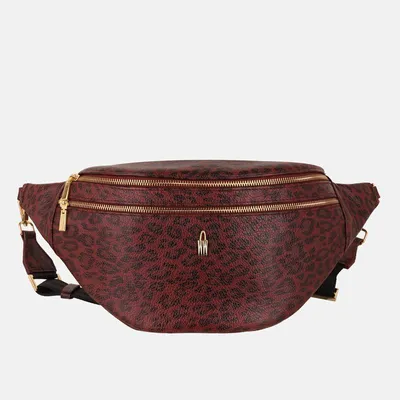 Image de CLEO - Sac banane en cuir bordeaux