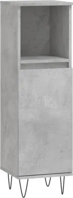 Obrázek produktu pro vidaXL Koupelnová skříňka Concrete Grey 30x30x100 cm Dřevěný materiál