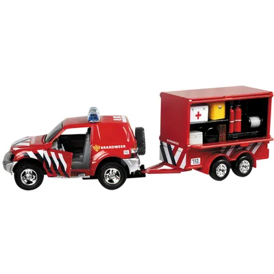 Immagine prodotto di Speelgoed 521557 - Auto Brandweer con rimorchio, multicolore