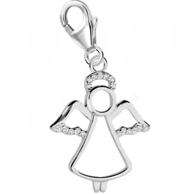 Schutzengel Charm Anhänger - Himmlische Glücksbringer Echtschmuck