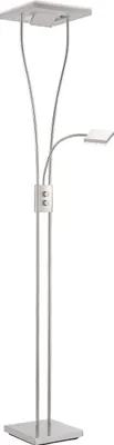 Produktbild von JUST LIGHT LED Stehleuchte HELIA dimmbar dimmbar über Drehdimmer, flexible Leseleuchte silber Wohnbereich, z.B. Wohnzimmer, Schlafzimmer, Esszimmer, Flur, Büro-/Arbeitszimmer 11776-55