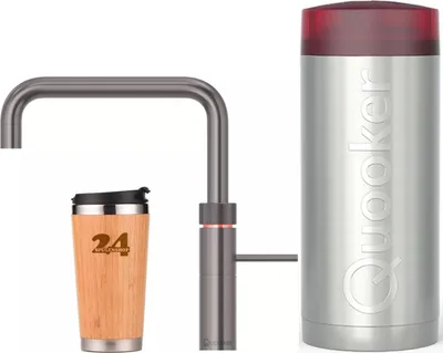 Obrázok produktu pre "QUOOKER FUSION Square COMBI+ B Gunmetal PVD & 100°C batéria (22+FSGME)" (2-dielna) drezová batéria s funkciou 100°C vriacej vody