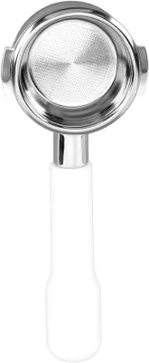 Produktbild von 58 Zoll Bodenloser Kaffeefilterhalter 87 x 23 Zoll Einzelweg Filter mit Edelstahlfilterkorb umweltfreundlicher Handbetriebener Kaffeefilter für den Haushalt (Modell C2 Kunststoff Weiß)
