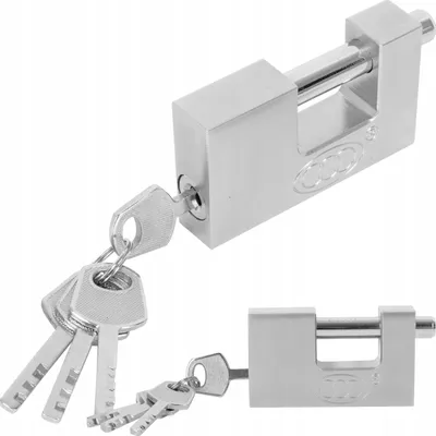 Produktbild von Handmet Stahl Bügelschloss gehärtet 60 mm robust Schlüssel