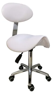 Imagen del producto de Taburete con respaldo, color blanco, versátil, unidad, ideal para la cocina y el jardín