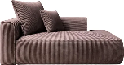 Produktbild von Rechte Chaiselongue aus rosa Kord - PINETA