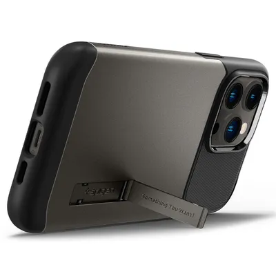 Produktbild von Spigen Hülle für iPhone 14 Pro Max Schutzhülle Case Robust Handyhülle Ständer Grau