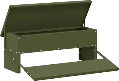 Zdjęcie produktu dla VidaXL, karmnik dla kur, kolor oliwkowy, wymiary 48,5 x 39,5 x 19 cm, waga 5 kg