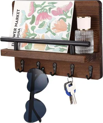 Produktbild von Famanu Wandorganizer mit Postfach und Schlüsselhalter - Rustikales Design