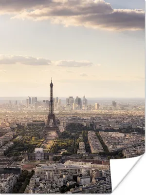 Produktbild von MuchoWow® Poster Paris - Eiffelturm - Himmel 120x160 cm - Wandbilder