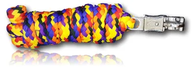 Führstrick mit Panikhaken für Pferde, 2 m, Nylon, bunt