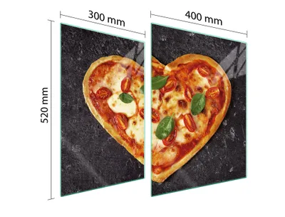 Produktbild von Glasschutzplatte Für Herd 70X52 Herz