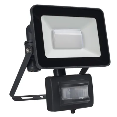 Zdjęcie produktu dla Światło LED Yonker do użytku zewnętrznego (IP44) z czujnikiem ruchu - 20W - 1700lm - 4000K - czarne