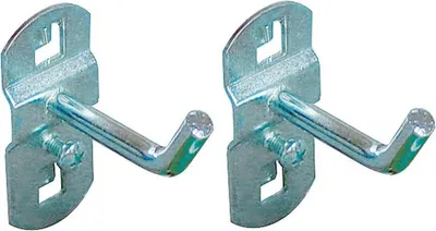 Produktbild von Werkzeughalter 50 mm Winkelhaken für Lochwand, 2 Stück