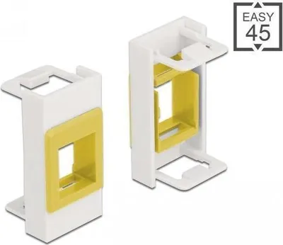 Produktbild von Easy 45 Keystone Halterung 22,5 x 45 mm, weiß/gelb modular