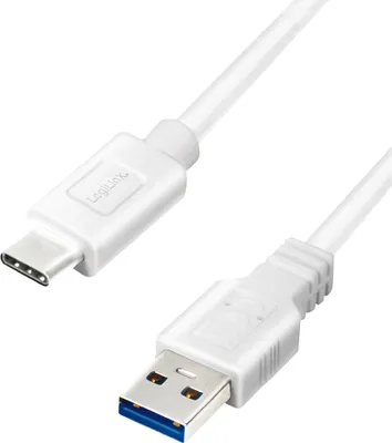 Immagine prodotto di LogiLinkCU0173 Cavo LogiLink USB 3.2, spina USB-A - USB-C, 0,5 m, bianco