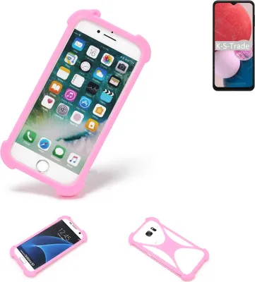 Produktbild von K-S-Trade Handy Hülle kompatibel mit Samsung Galaxy A13 Schutz Hülle Bumper Silikon Schutz Hülle Cover Case Silikoncase Silikonbumper TPU Softcase