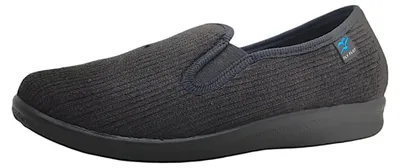 Produktbild von Fly Flot Herren Hausschuhe geschlossen Cord Slipper, Größe:45 EU, Farbe:Grau