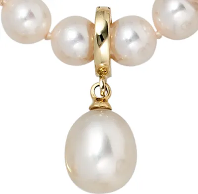 Produktbild von Einhänger Anhänger mit Süßwasser Zuchtperle 585 Gold Gelbgold Damen