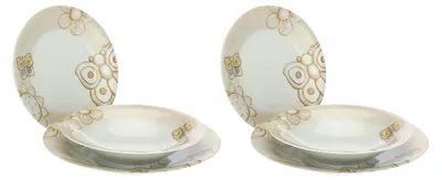 6-teiliges Porzellan-Tellerset, Elegance, rund, spülmaschinenfest