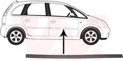 Produktbild von VAN WEZEL Zierleiste für die Tür Vorne Rechts Leiste für OPEL Meriva A (X03) 3781404