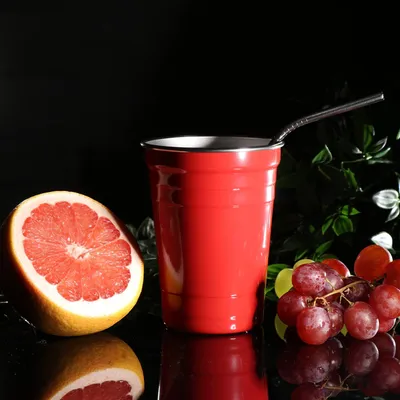 Image de Ensemble de 3 gobelets en acier inoxydable, 500 ml, incassables, sans BPA, pour le camping et le jardin