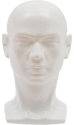 Produktbild von Perückenkopf Herren - Schaufensterpuppe Kopf PVC - Mannequinkopf für Perücken - Hut, Schal und Brillenständer