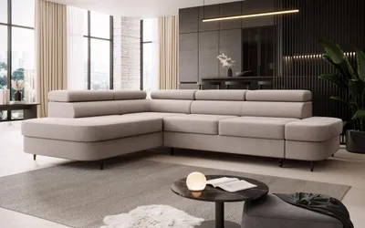 Produktbild von FurMeb24 ECKSOFA LUNA - 275 x 203 cm vena 07 - mit schlaffunktion und bettkasten - linke seite