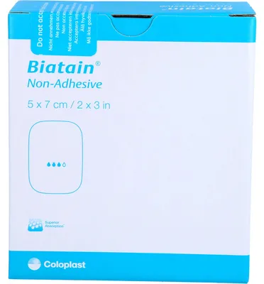 Obrázok produktu pre Biatain penový obväz neadhezívny 5x7cm, 10 ks VER