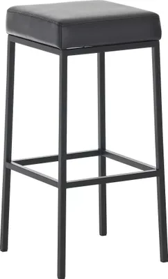Produktbild von In And OutdoorMatch Barhocker Wilburn - Ohne Rückenlehne - 1er Set - Ergonomisch - Barhocker für Küche oder Kantine - Quadratisch - Schwarz - Sitzhöhe 80cm