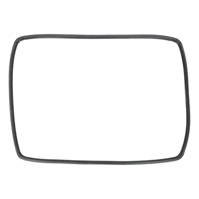 A black rubber seal for an oven.