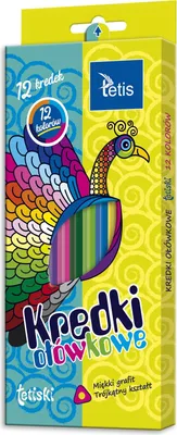 Image de Crayons Triangulaires Tetiski 12 Couleurs