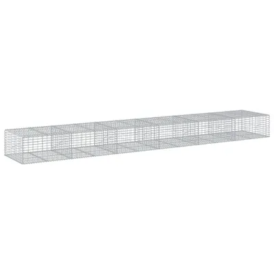 Image de vidaXL Gabion avec couvercle 600x100x50 cm Fer galvanisé