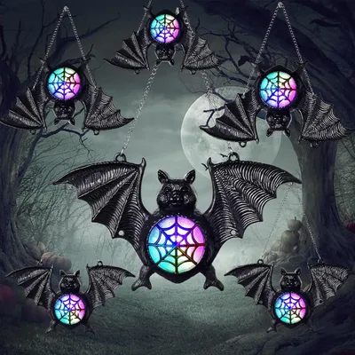 Produktbild von Harrycle Halloween Fledermaus-Laternen 6 Suchende Batteriebetrieben