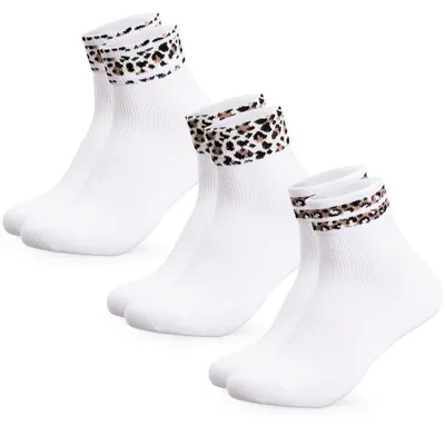 Produktbild von Occulto Damen Quartersocken 3er Pack (Modell: Gianna) WildTouch 39-42