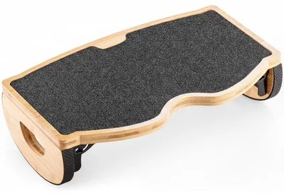 Produktbild von Famanu Fußstütze - Antirutsch Fußstütze für unter den Schreibtisch - Holz Fußbank