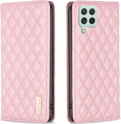 Image de Galaxy A22 4G Case, Elegant Flip Leather Case with Card Slots and Stand for Samsung Galaxy A22 4G Pink