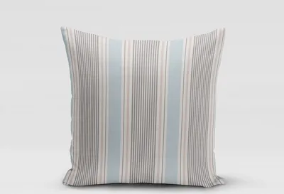Produktbild von SCHÖNER LEBEN. Kissenhülle Baumwollstoff Streifen Mineral blau grau Größe 70x70cm (HxB) 70x70cm (HxB) Größe