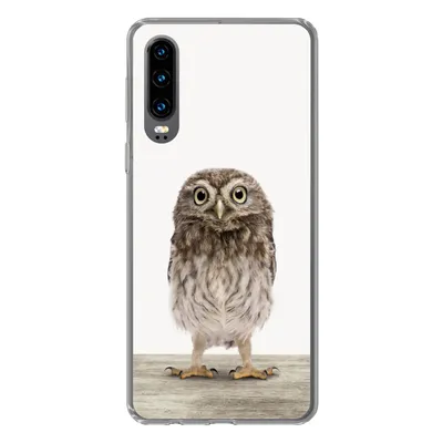 Produktbild von MuchoWow® Handyhülle Schutzhülle Hülle für Huawei P30 Eule - Braun - Eulenküken - Kinder - Jungen - Mädchen Silikon Softcase Handy Hülle - Kartenbesitzer