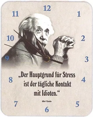 Produktbild von Idioten - Wanduhr aus Blech 20 x 25 cm KU22