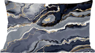 Produktbild von MuchoWow® Zierkissen Sofakissen Wohnzimmer Dekokissen 60x40 cm Glitzer - Gold - Marmor - Achat - Geode - Kopfkissen - Polster mit Foto