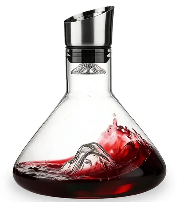 Image de Carafe à vin de 1500 ml avec aérateur, en verre sans plomb