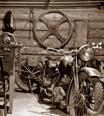 Produktbild von Fototapete - Vintage Garage 225x250cm - Vliestapete
