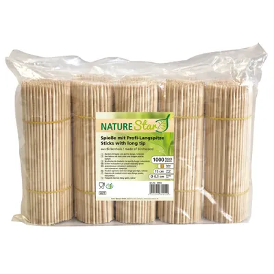 Image de 10x NATUREStar 38902Holzspieße ø 3 mm 150 mm