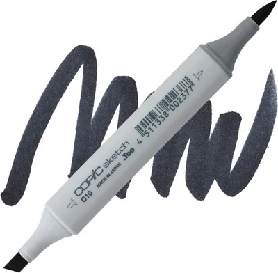 Zdjęcie produktu dla COPIC Sketch dwustronny pędzel i dłuto, C10 chłodny szary 10