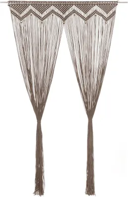 Produktbild von Makramee Vorhang Taupe 140x240 cm Baumwolle