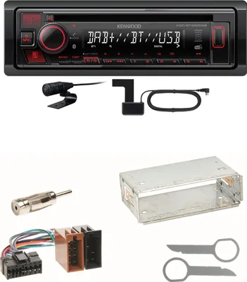 Produktbild von Kenwood KDC-BT450DAB Bluetooth DAB CD Einbauset für Mercedes SLK R170 W208 W210